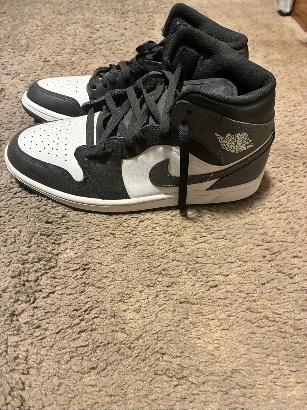 Jordan Black and White High-Top Sneakers